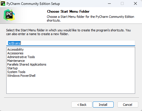 PyCharm installer screen 4