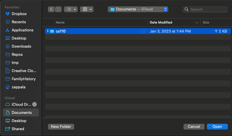 opening a PyCharm project